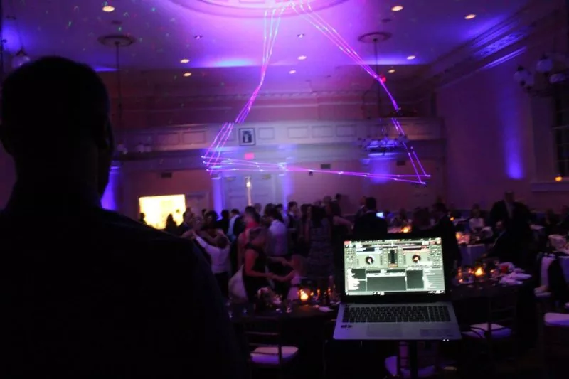Event space during a wedding at Niagara District Court House