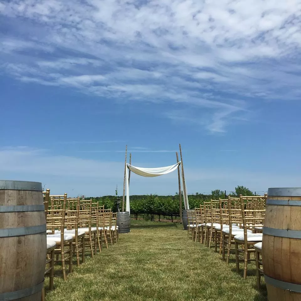 Event space during a wedding at Ravine Vineyard Estate Winery