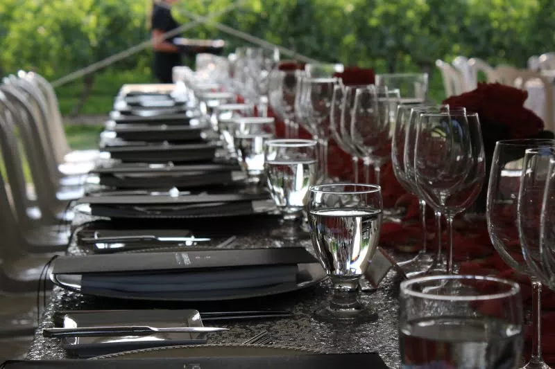 Reception setup at Jackson-Triggs Niagara Estate
