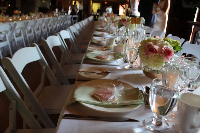 Event space during a wedding at Navy Hall
