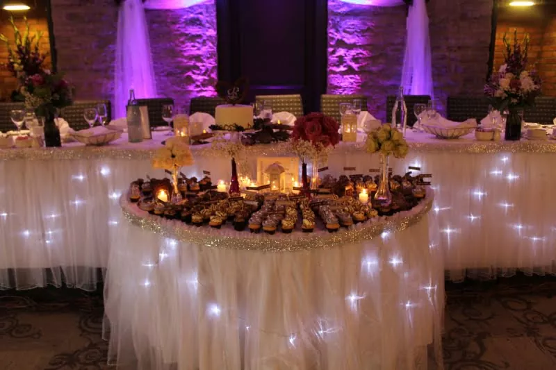 Reception photo at Stone Mill Ballroom