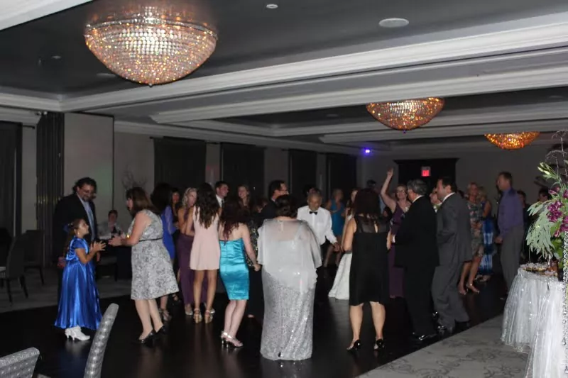 Wedding reception detail at Stone Mill Ballroom