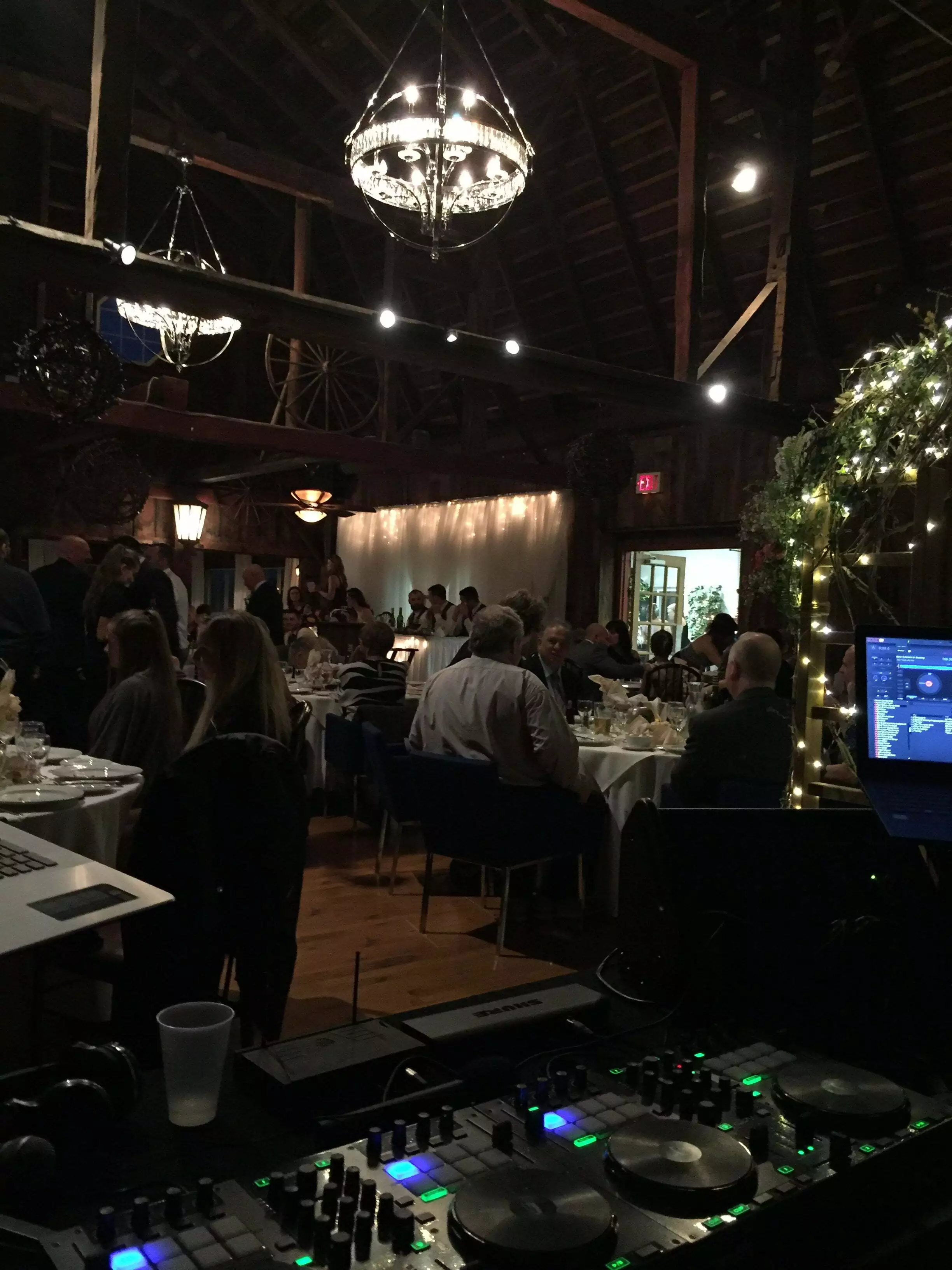 Reception setup at Beechwood Golf & Social House