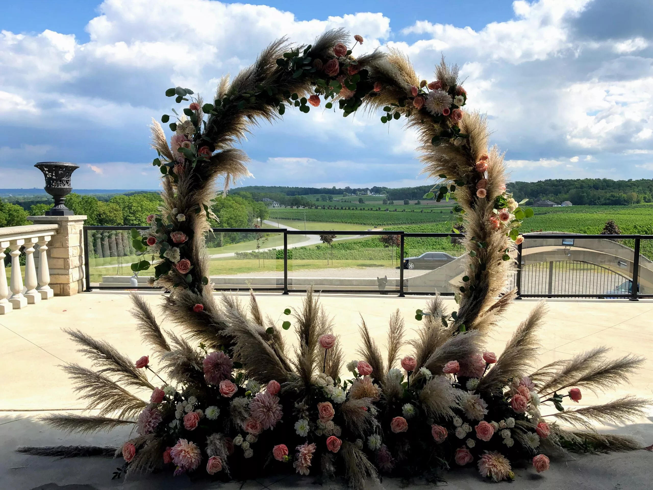 Event space during a wedding at Megalomaniac Wines
