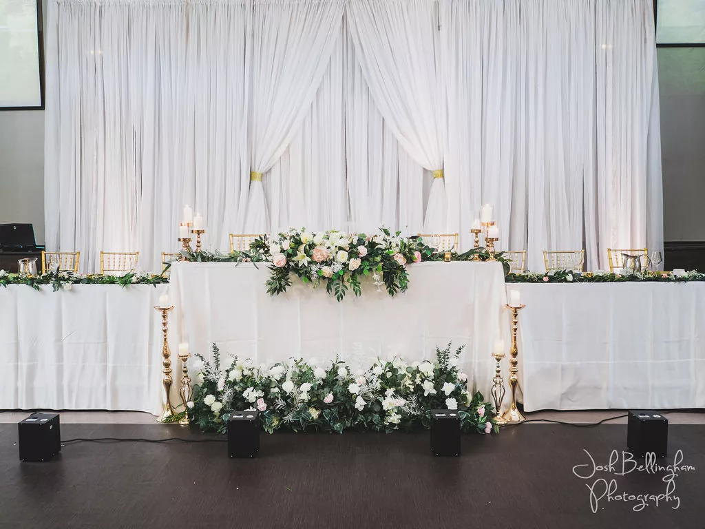 Event space during a wedding at Club Roma