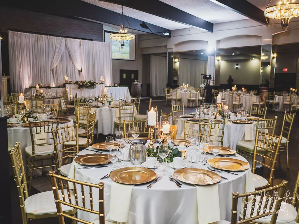 Reception setup at Club Roma