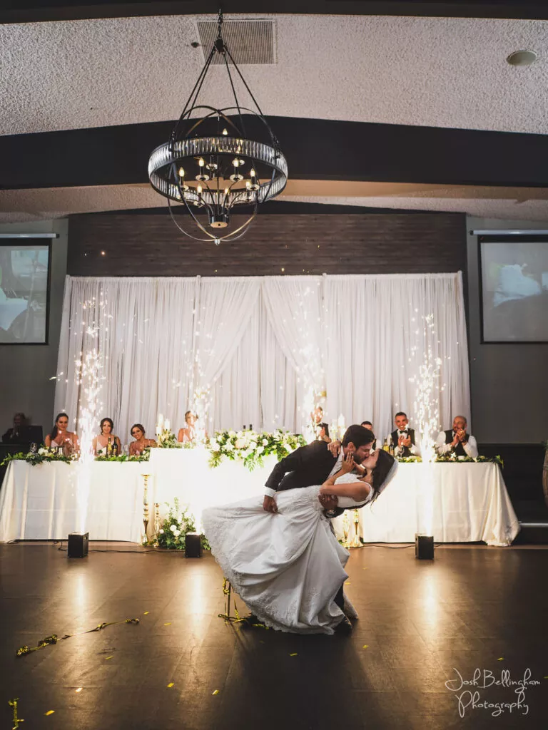 Wedding DJ and packed dance floor at Club Roma in St. Catharines