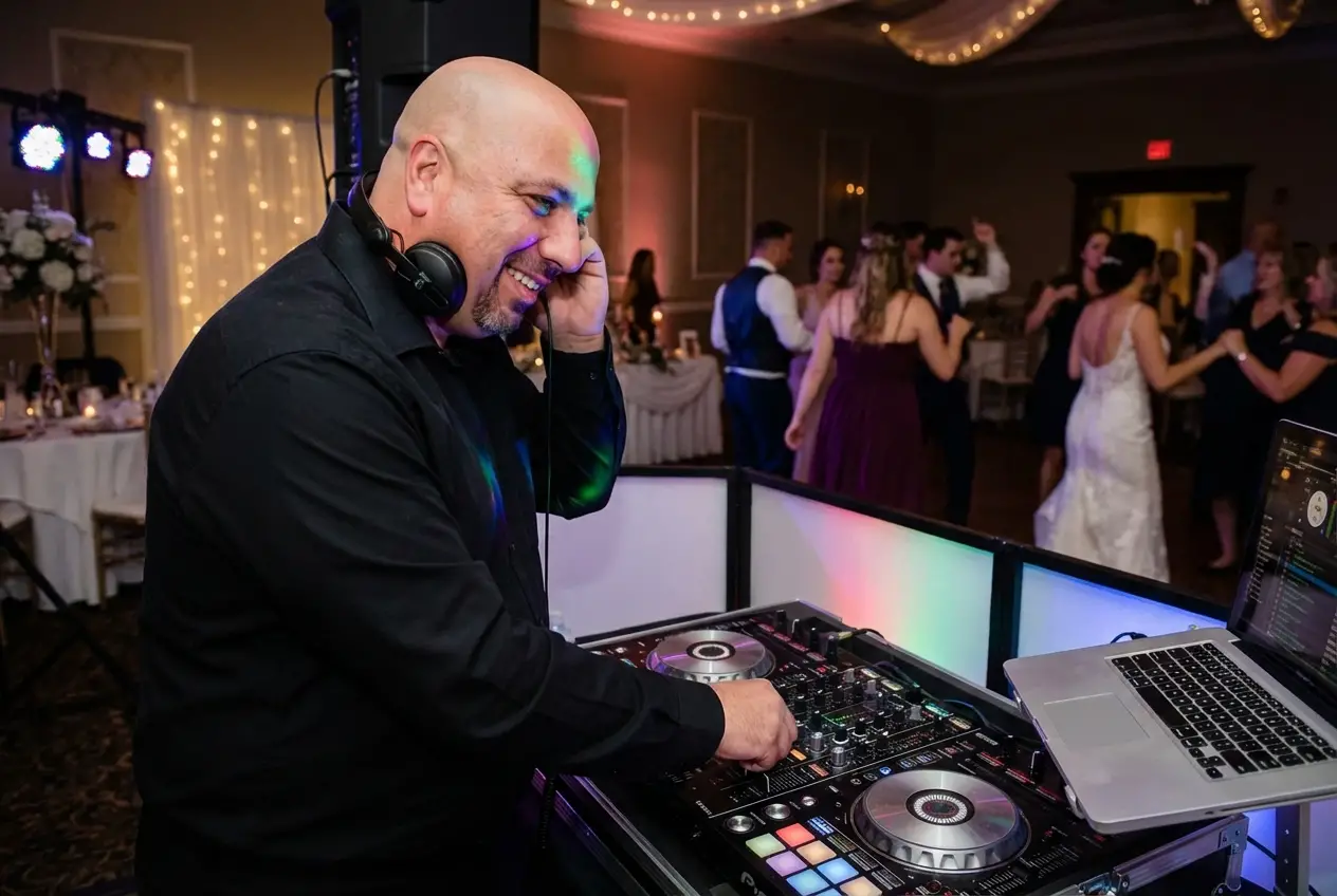 DJ Mike performing live at a wedding